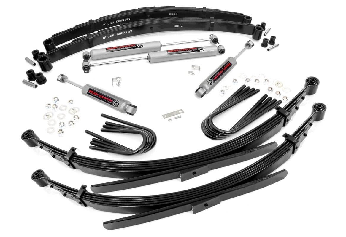 Chevrolet K20 Pickup Suspension Lift Kit - Front + Rear - Rough Country - 4 Inch RR Spring - '69-'72
